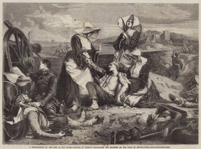 A Reminiscence of the War in the Crimea, Sisters of Charity succouring the Wounded on the Field of Battle by Eugene Appert